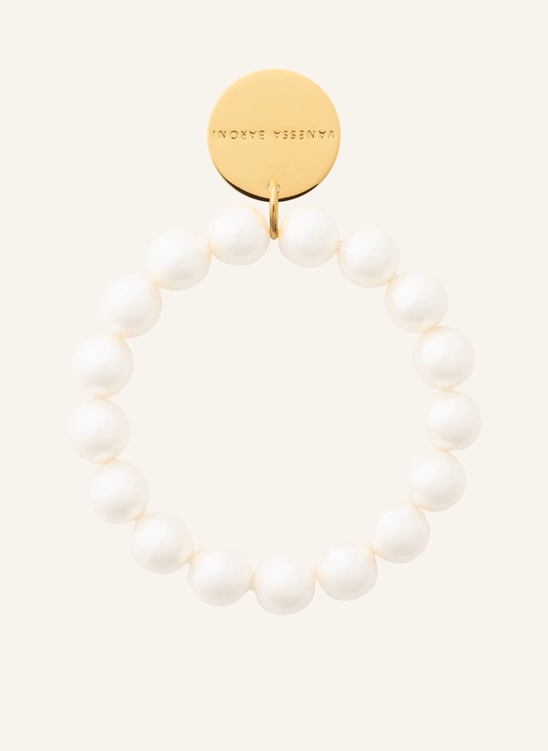 Vanessa Baroni Armband Mini Beads Flex Bracelet Pearl By Glambou gold von VANESSA BARONI