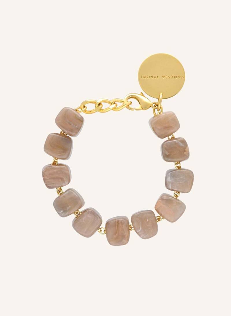 Vanessa Baroni Armband Mini Organic Shaped Bracelet Biancone Marble By Glambou gold von VANESSA BARONI
