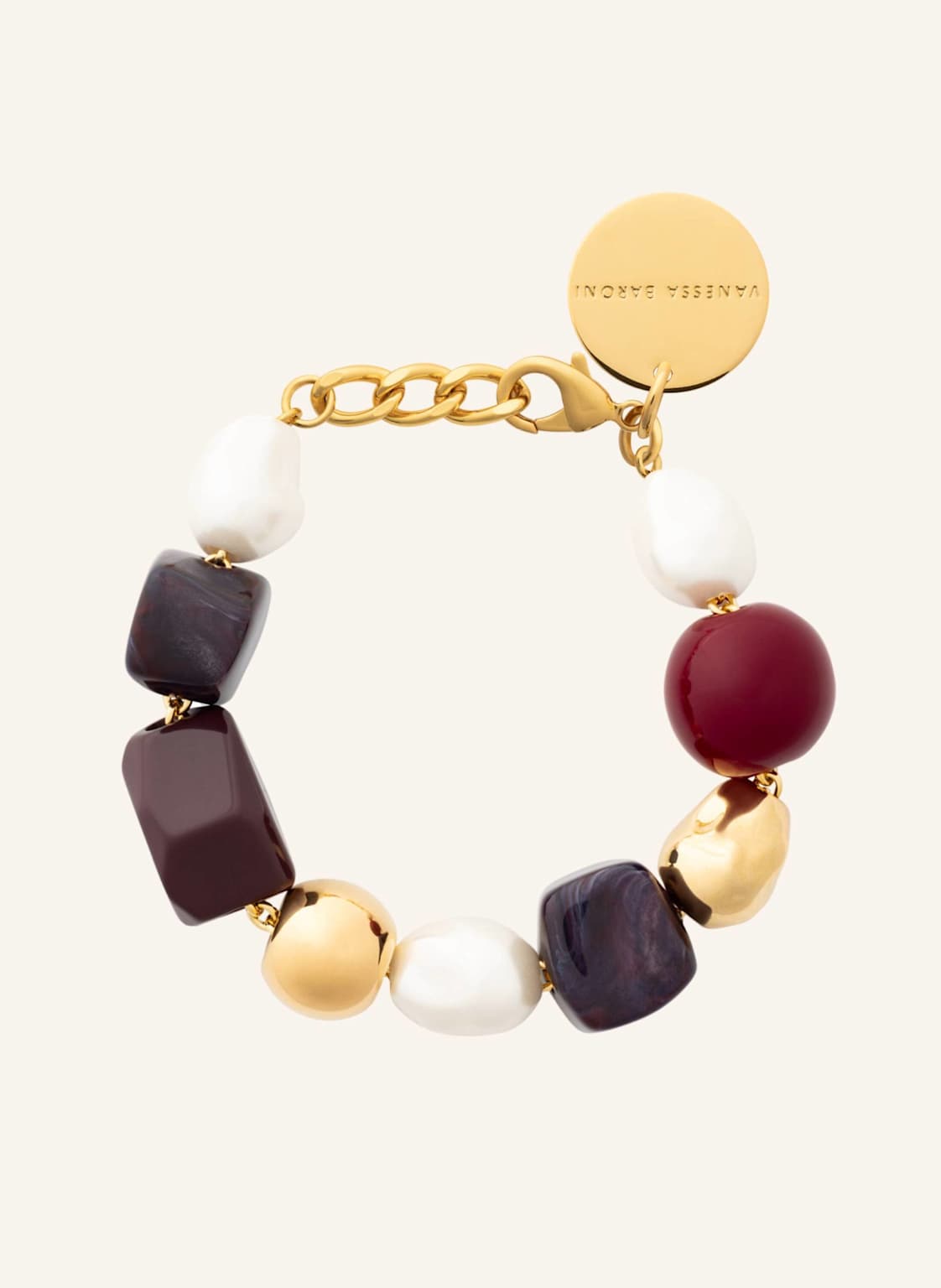Vanessa Baroni Armband Winter Ibiza Bracelet Bordeaux By Glambou gold von VANESSA BARONI