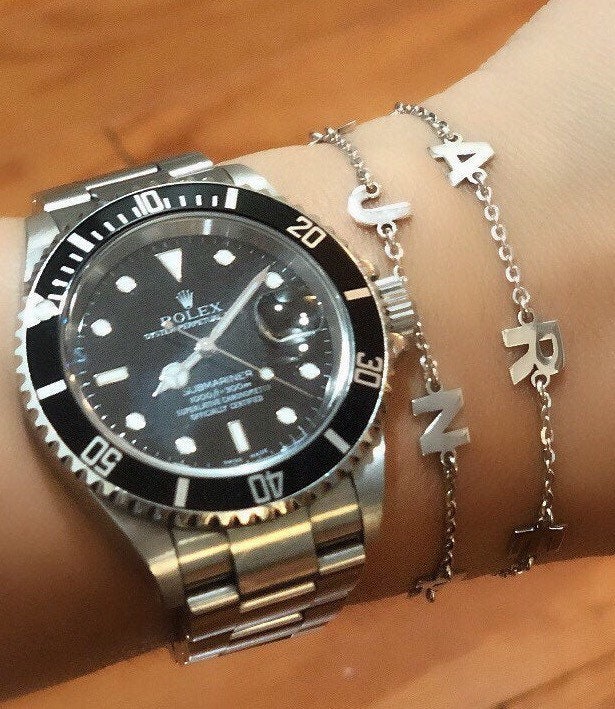 sterling Silber Und Custom/Personalisierte Armband in Oder Gold von VANHAKCollection