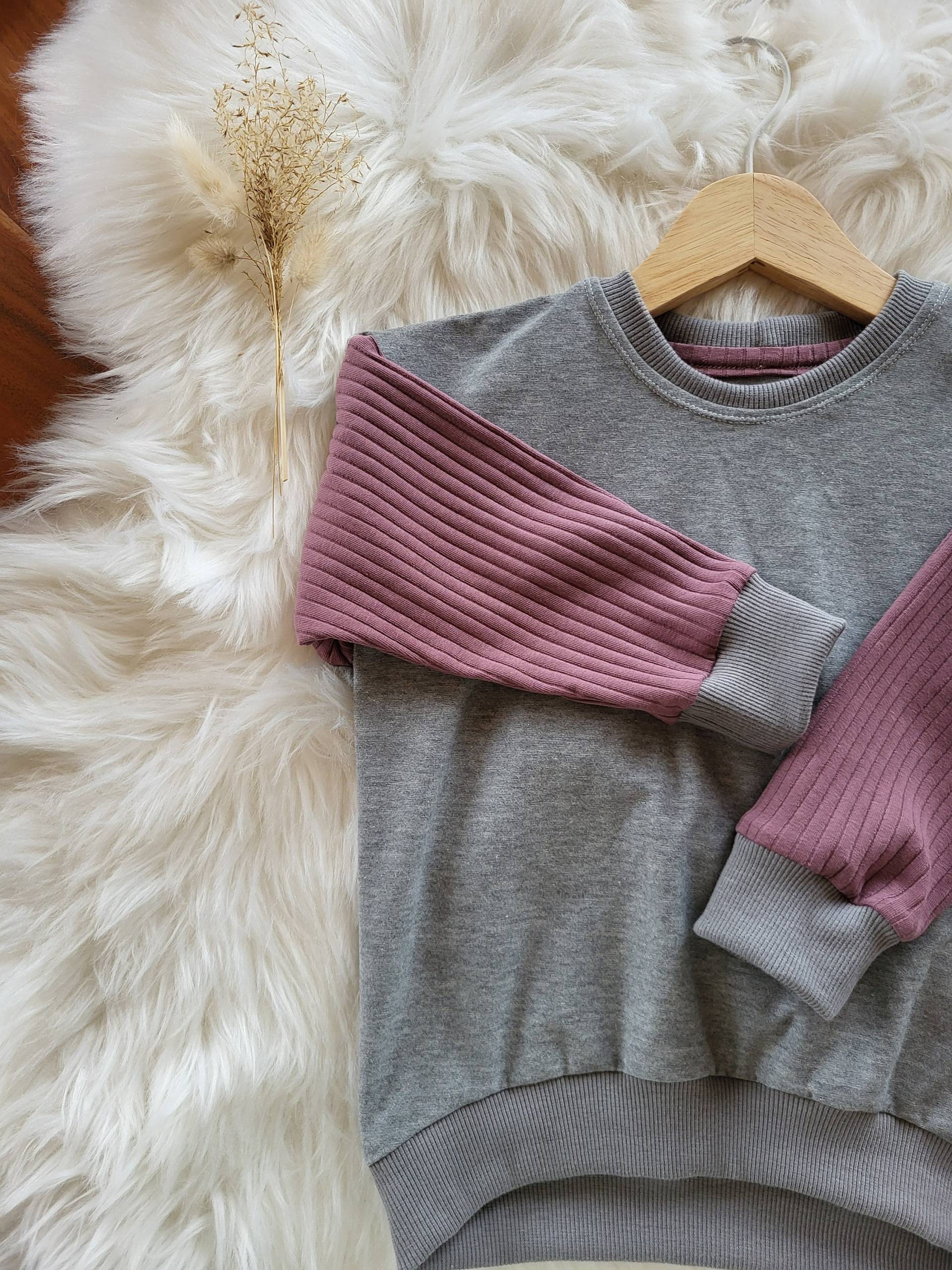 Oversized Sweater | Gr. 92-98 Beere Grau von VANIsManufaktur