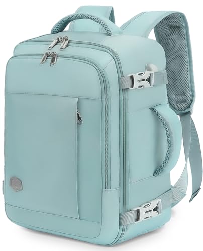 VANKEV für Easyjet Handgepäck 45x36x20 Laptop Rucksack Reiserucksack Handgepäck Tasche Rucksack 15.6 Zoll Laptop Backpack für Herren Damen Hellblau von VANKEV