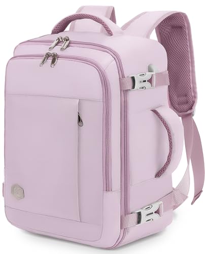 VANKEV für Ryanair Handgepäck 40x20x25 Laptop Rucksack Reiserucksack Klein Handgepäck Tasche Rucksack 14 Zoll Laptop Backpack für Herren Damen Helllila von VANKEV