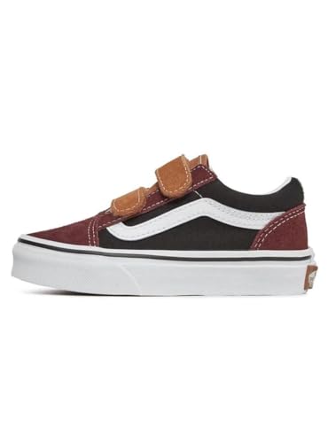 VANS Kinderschuhe Old Skool V Granatrot Schwarz, braun, 30 EU von Vans