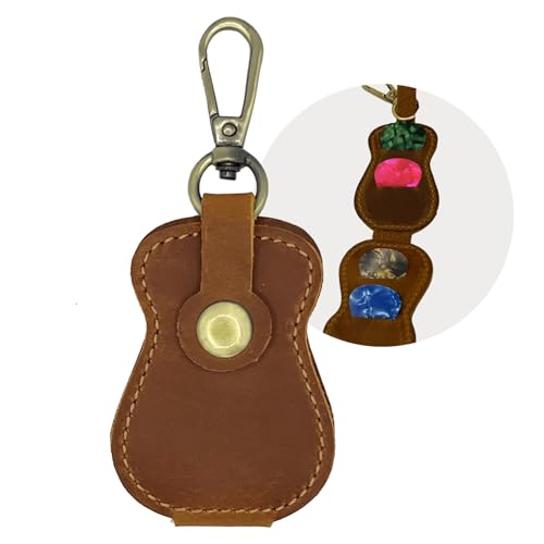 VANSUN Handgefertigter Gitarrenplektrum-Halter aus Gunue-Leder, Plektrum-Organizer-Tasche für Musiker und Gitarristen VANSUN Handgefertigter Gitarrenplektrum-Halter aus Gunue-Leder, Plektrum-Organizer-Tasche für Musiker und Gitarristen von VANSUN