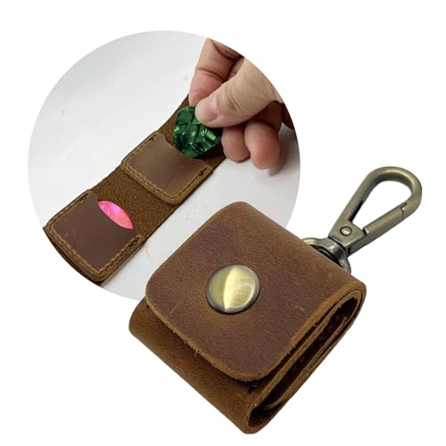 VANSUN Handgefertigter Gitarrenplektrum-Halter aus Gunue-Leder, Plektrum-Organizer-Tasche für Musiker und Gitarristen VANSUN Handgefertigter Gitarrenplektrum-Halter aus Gunue-Leder, Plektrum-Organizer-Tasche für Musiker und Gitarristen von VANSUN