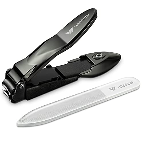 VANWIN Nagelknipser mit Auffangbehälter, Spritzfreier Fingernagel Knipser Zehennagelknipser mit Ergonomischem Hebel, kein Spritzen, Nagelschneider, Trimmer für Herren von VANWIN