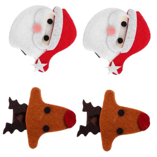 VANZACK 4stücke Weihnachts Haarspangen Weihnachtliche Haarclips Für Damen Party Frisuren Accessoires Mit Weihnachtsmotiven Für Fotos Und Geschenke von VANZACK