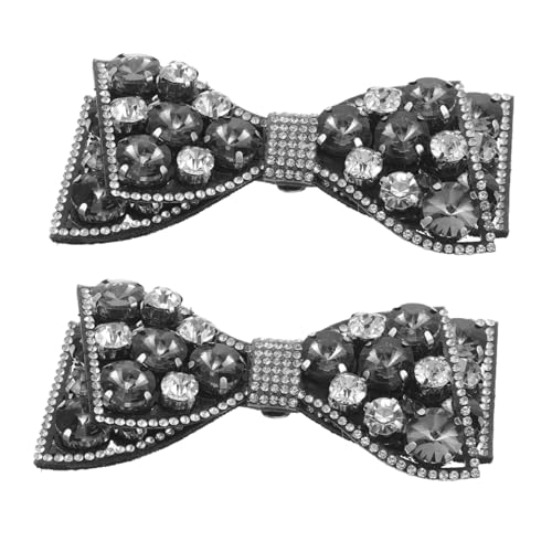 VANZACK 1 Paar Abnehmbare Schuhclips mit Strasssteinen Schleifen Accessoires für Abendmode Vielseitig für Damen Passend zu Pumps High Heels von VANZACK