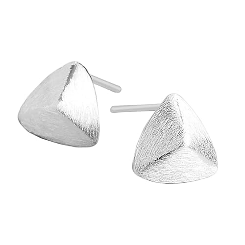 VANZACK 1 Paar Geometrische Dreieck Ohrringe Silber Kreative Minimalistische Ohrstecker für Damen Stilvolle Geometrische Designs Hypoallergen und Leicht zu Tragen von VANZACK