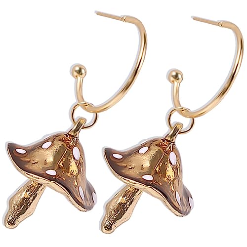 VANZACK Baumelnde Pilz Ohrringe Für Damen Lustiger Schmuck Aus Harz Kreative Tropfen Ohrringe Accessoire Für Partys Und Alltag Farbenfroh Und Leicht Tragbar von VANZACK