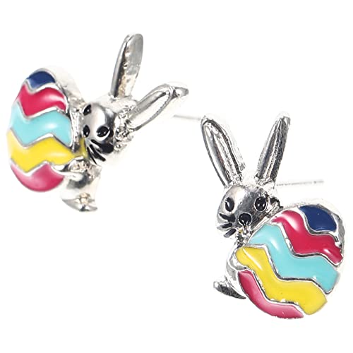 VANZACK 1 Paar Ohrringe für Damen Süße Häschen und Eier Design Ohrringe für Ostern und Besondere Anlässe Geeignet für Verschiedene Outfits Stilvolle Schmuckstücke von VANZACK