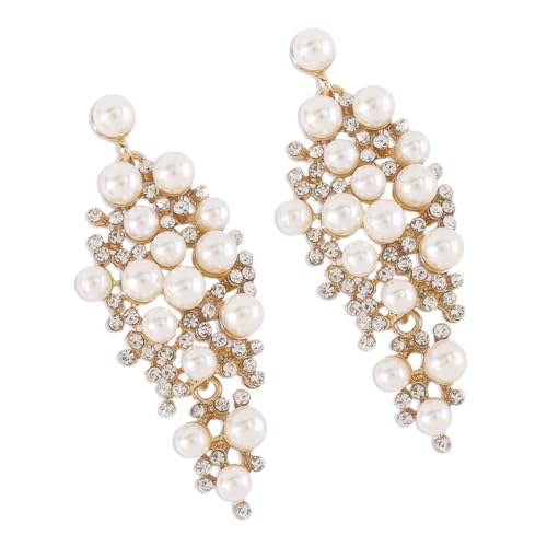 VANZACK 1 Paar Perlenohrringe mit Strass Hängende Ohrstecker für Damen und Mädchen Accessoires für Partys und Besondere Anlässe von VANZACK