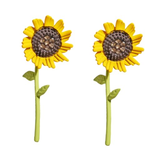 VANZACK Sonnenblumen-ohrringe Für Frauen Kreative Blumen-ohrstecker Modeohr-schmuck Zarte Frauenohrringe Persönlichkeit Party-geschenk von VANZACK