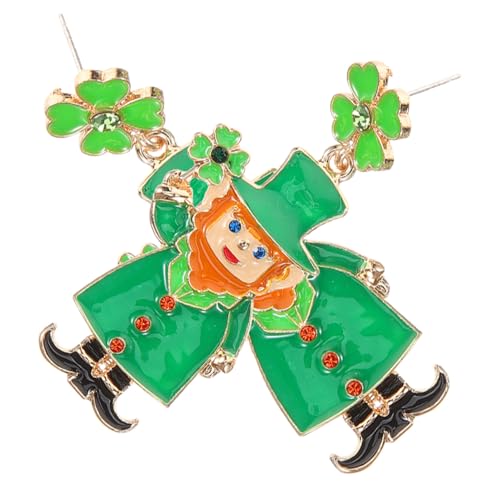 VANZACK 1 Paar Vierblättrige Kleeblatt Ohrringe für Frauen Dekorative Ohrringe für Karneval und Patrick's Day Leicht und für Festliche Anlässe von VANZACK