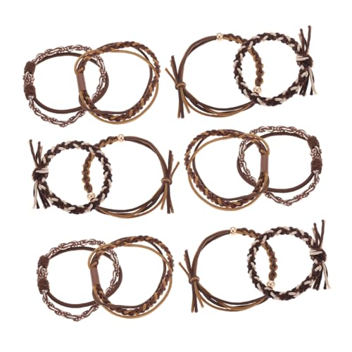 VANZACK Elastische Geflochtene Haargummis Im Boho-stil Haarbandarmbänder Haarhalter Für Damen Dekorative Haarspangen Haarschäden Vielseitige Haarschmuck-accessoires Für Frauen von VANZACK