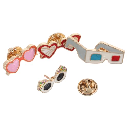 VANZACK 1 Satz Hawaii Broschen Teiliges Sonnenbrillen Design Lustige Kostüm Dekoration Für Partys Strand Vielseitige Anstecknadeln Für Besondere Anlässe 4 Stück von VANZACK