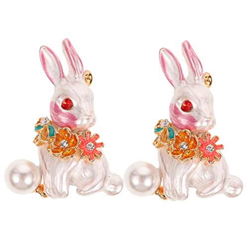 VANZACK 1 Satz Kaninchen Broschen Teiliges Cartoon Design Anstecknadeln Für Ostern Kreative Und Auffällige Broschen Für Kleidung Taschen Und Hüte Für Freunde Und Familie 2 Stück von VANZACK