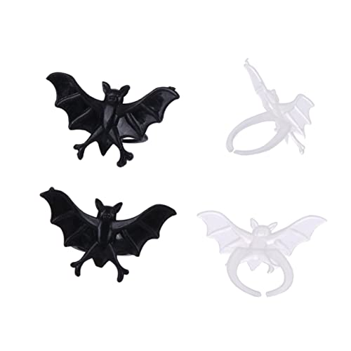 VANZACK 1 Satz Luminous Bat Ring Set Halloween Finger Ringe aus Kunststoff für Halloween Dekorationen Tragbar und Geruchlos Sicher für Erwachsene Zufällige Farbe Zufällige Farbe von VANZACK