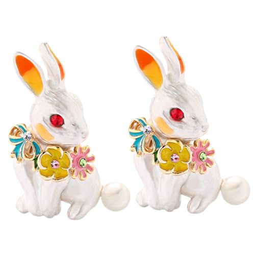 VANZACK 1 Satz Osterbrosche Dekorative Kaninchen Anstecknadeln Für Hochzeiten Festlichkeiten Tierbrosche Für Besondere Anlässe 2 Stück von VANZACK