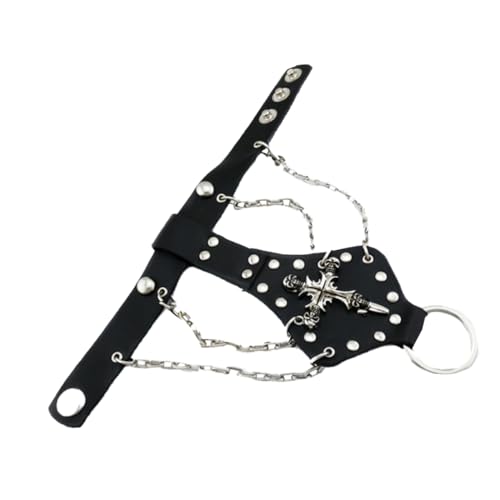 VANZACK 1 Stück Punk Armband mit Schädelmuster Hip Hop Handgelenkband für Männer für Retro Look Langlebig Auffällig von VANZACK
