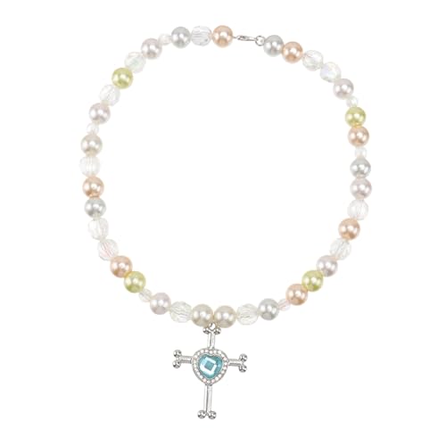 VANZACK 1 Stück Rhinestone Perlenkette mit Herzanhänger Halskette für Damen für Besondere Anlässe Langlebig Dekoriert von VANZACK