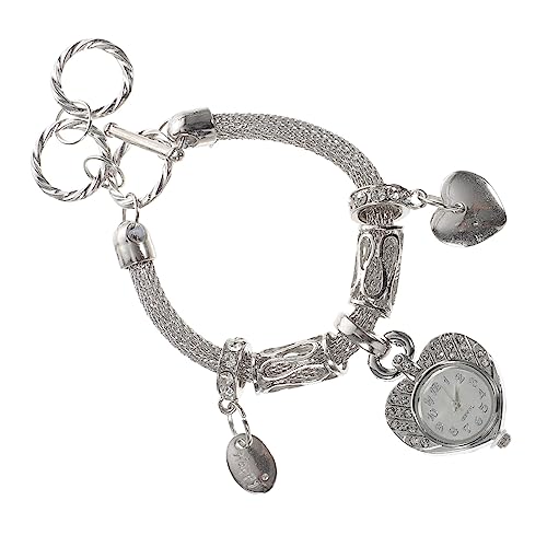 VANZACK 1 Stück Shiny Damenarmband mit Herz Uhr Elegantes für Handgelenk Modisches Armband mit Integrierter Uhr für Partys von VANZACK