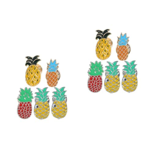 VANZACK 10 Stck. Teiliges Obst Ananas Broschen Kreative Lustige Emaille Pins Sommerstil Frische Accessoires für Frauen Taschen Kleidung Schmuck von VANZACK