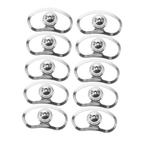 VANZACK 10 Stück Ohrring Rückhalter für Schwere Ohrringe Silberfarbene Ohrstecker Lifter aus Kupfer mit Metall Silikon Durchhängen Komfortabel für Partys Hochzeiten Eleganter Ohrschmuck von VANZACK