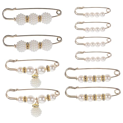 VANZACK 10 Stück Sicherheitsnadeln Teiliges mit Modischen Broschen für Damen Anpassen von Hosen Kleidern und Pullovern für Alltag Partys oder Besondere Anlässe von VANZACK