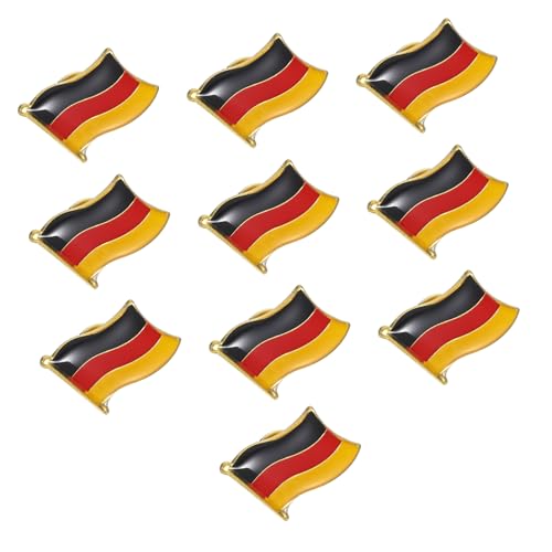VANZACK 10 Stück Teiliges Flaggen Broschen aus Metall mit Sicherem Schmetterlingsverschluss Patriotische Anstecknadeln für Kleidung Kragen Jacken und Taschen Vielseitig und von VANZACK