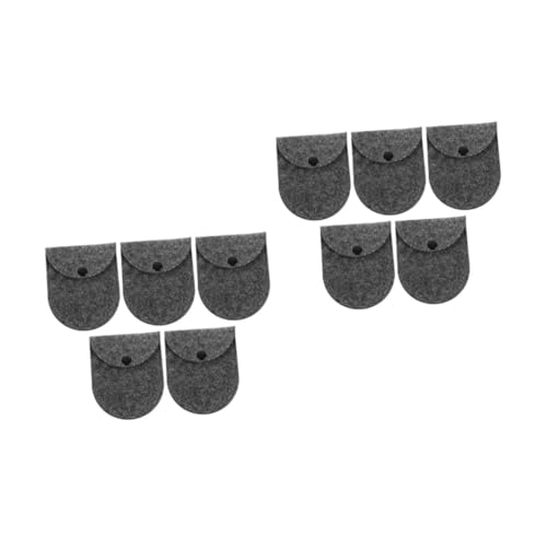 VANZACK 10 Stück Teiliges Mini Geldbörse aus Filz mit Schnalle Kompakte Münzbörse und Schlüsselaufbewahrung Dunkles Leichte Tragetasche für Damen und Mädchen Praktischer Kleingeldbeutel von VANZACK