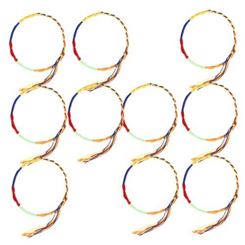VANZACK 10Stücke Handgewebte Mehrfarbige Seilarmbänder Stilvolle Armbänder Für Modische Freundschaftsarmbänder Handgefertigte Armbänder Bunten Farben VANZACK 10Stücke Handgewebte Mehrfarbige Seilarmbänder Stilvolle Armbänder Für Modische Freundschaftsarmbänder Handgefertigte Armbänder Bunten Farben von VANZACK
