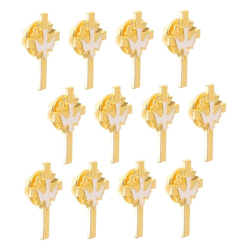 VANZACK 12stücke Taubenschmuck Kreuz-rucksackbrosche Mit Emaille-legierung Taubenbandbrosche Für Kleidung Taschen Hüte Und Inspirierende Accessoires von VANZACK