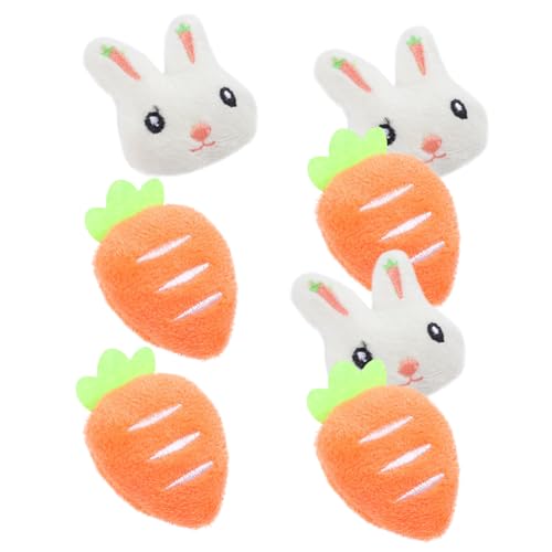 VANZACK 12 Stück Teiliges Cartoon Kaninchen und Karotten Plüsch Broschen Dekorative Anstecknadeln aus Metall und Plüsch Sicher zu Befestigen für Hemden Taschen Hüte Modisches Accessoire von VANZACK