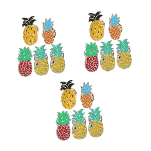 VANZACK 15 Stck. Teiliges Ananas Broschen Lustige Emaille Pins für Damen und Mädchen Bunte Obst-modebroschen Sommerlicher Stil Vielseitig für Kleidung Taschen Hüte und Pullover von VANZACK