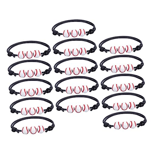 VANZACK 15stücke Baseball Armband Sportarmband Für Moderne Frauen Erinnerungsgeschenk Dekorativ Armband-dekor Leicht Bequem Hautverträglich Baseballkugelarmband von VANZACK