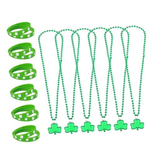 VANZACK 18 Stück Teiliges Set Halskette Armbändern für Patrick Party Armbänder Zubehör für Festivals Feiern Unisex VANZACK 18 Stück Teiliges Set Halskette Armbändern für Patrick Party Armbänder Zubehör für Festivals Feiern Unisex von VANZACK