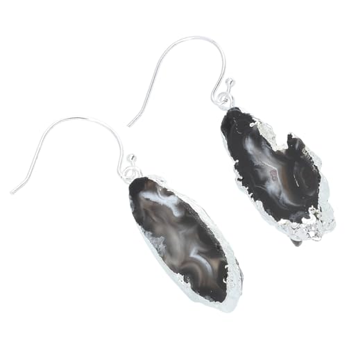 VANZACK Natürliche Achat Ohrringe Für Damen Hängend Elegant Dekorative Ohrschmuck Einzigartige Stein Designs Frauen Ohrhänger von VANZACK