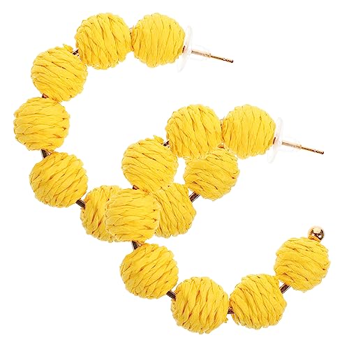 VANZACK 1Paar Böhmische Rattan Ohrringe für Frauen Handgefertigte Raffia Ballohrringe Strandaccessoire für Sommer Urlaub Leicht Langlebig Perfektes VANZACK 1Paar Böhmische Rattan Ohrringe für Frauen Handgefertigte Raffia Ballohrringe Strandaccessoire für Sommer Urlaub Leicht Langlebig Perfektes von VANZACK