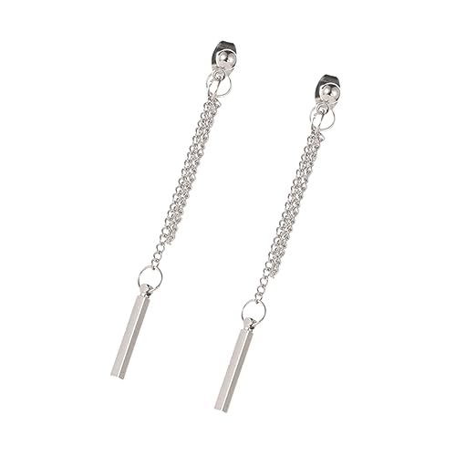 VANZACK 1Paar Lange Quastenohrringe Silber Minimalistische Ohrentropfen für Damen Dangle Ohrringe Ohrschmuck für Besondere Anlässe Perfektes von VANZACK