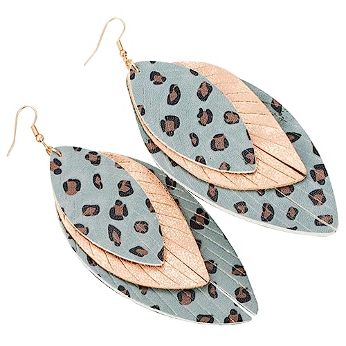 VANZACK Leopardenohrringe Für Frauen Böhmische Blätterohrringe Tropfenohrringe Baumelnde Ohrhänger Aus Kunstleder Schlicht Und Elegant VANZACK Leopardenohrringe Für Frauen Böhmische Blätterohrringe Tropfenohrringe Baumelnde Ohrhänger Aus Kunstleder Schlicht Und Elegant von VANZACK