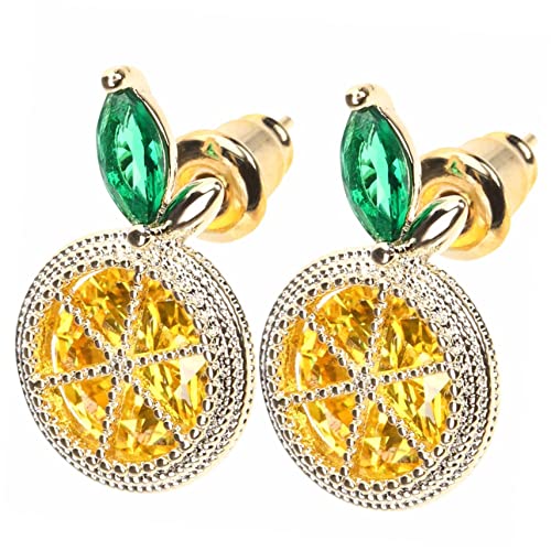 VANZACK 1Paar Zitronenscheiben Ohrstecker Funkelnde Strassohrringe Einzigartiger Ohrschmuck Frischem Design Passend zu Jedem Outfit VANZACK 1Paar Zitronenscheiben Ohrstecker Funkelnde Strassohrringe Einzigartiger Ohrschmuck Frischem Design Passend zu Jedem Outfit von VANZACK