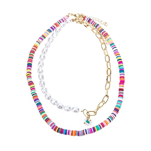 VANZACK 1Satz Perlenkette Polymer Lehm Mehrlagige Sommerkette Für Frauen Farbenfrohes Design Für Besondere Anlässe Modischer Schmuck Für Look VANZACK 1Satz Perlenkette Polymer Lehm Mehrlagige Sommerkette Für Frauen Farbenfrohes Design Für Besondere Anlässe Modischer Schmuck Für Look von VANZACK