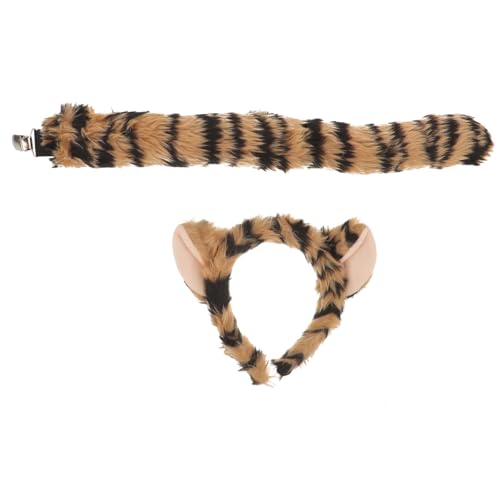 VANZACK 1Satz Tierohren Haarreif mit Cosplay Zubehör für Rollenspiele Kostümpartys Karneval Leopard Muster für Unisex Kreative Auftritte von VANZACK