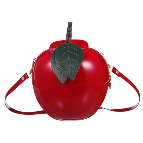 VANZACK 1Stück Apfelform Crossbody für Damen Süße Kleine Umhängetasche Münzbeutel für Reisen mit Verstellbarem Tragegurt Geschenkidee von VANZACK