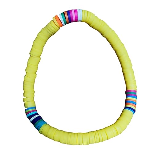 VANZACK 1Stück Polymer Clay Armband für Süßes Elastisches Handseil Gelb Farbenfrohes Design Langlebig für Strandurlaub Freizeitaktivitäten von VANZACK
