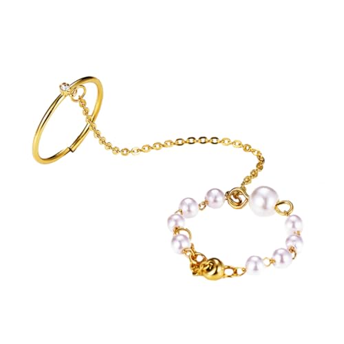 VANZACK 1Stück Retro Perlenring Für Damen Stilvoller Kettenring Einfacher Eleganter Modefingerring Vintage Design Einteilig Kreativer Schmuck VANZACK 1Stück Retro Perlenring Für Damen Stilvoller Kettenring Einfacher Eleganter Modefingerring Vintage Design Einteilig Kreativer Schmuck von VANZACK