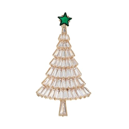 VANZACK 1Stück Weihnachtsbaum Brosche Empfindliche Brosche für Frauen Festliche Kleidung Weihnachtsfeiern für Familie Freunde von VANZACK