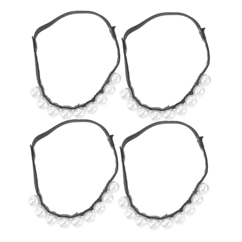 VANZACK 2 Paar Für Schnürsenkel Mit Perlen Mädchen Riemen Anti Dekoration Perlen Fußkettchen Schuhe Schnürsenkel Damen Absatzschuh Hohe Damen Riemen Pumps Elastisch Zubehör von VANZACK